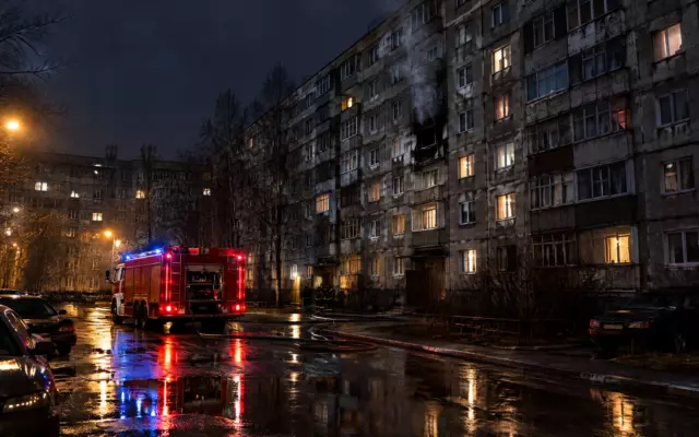 Две женщины и ребёнок пострадали при пожаре в квартире на проспекте Космонавтов