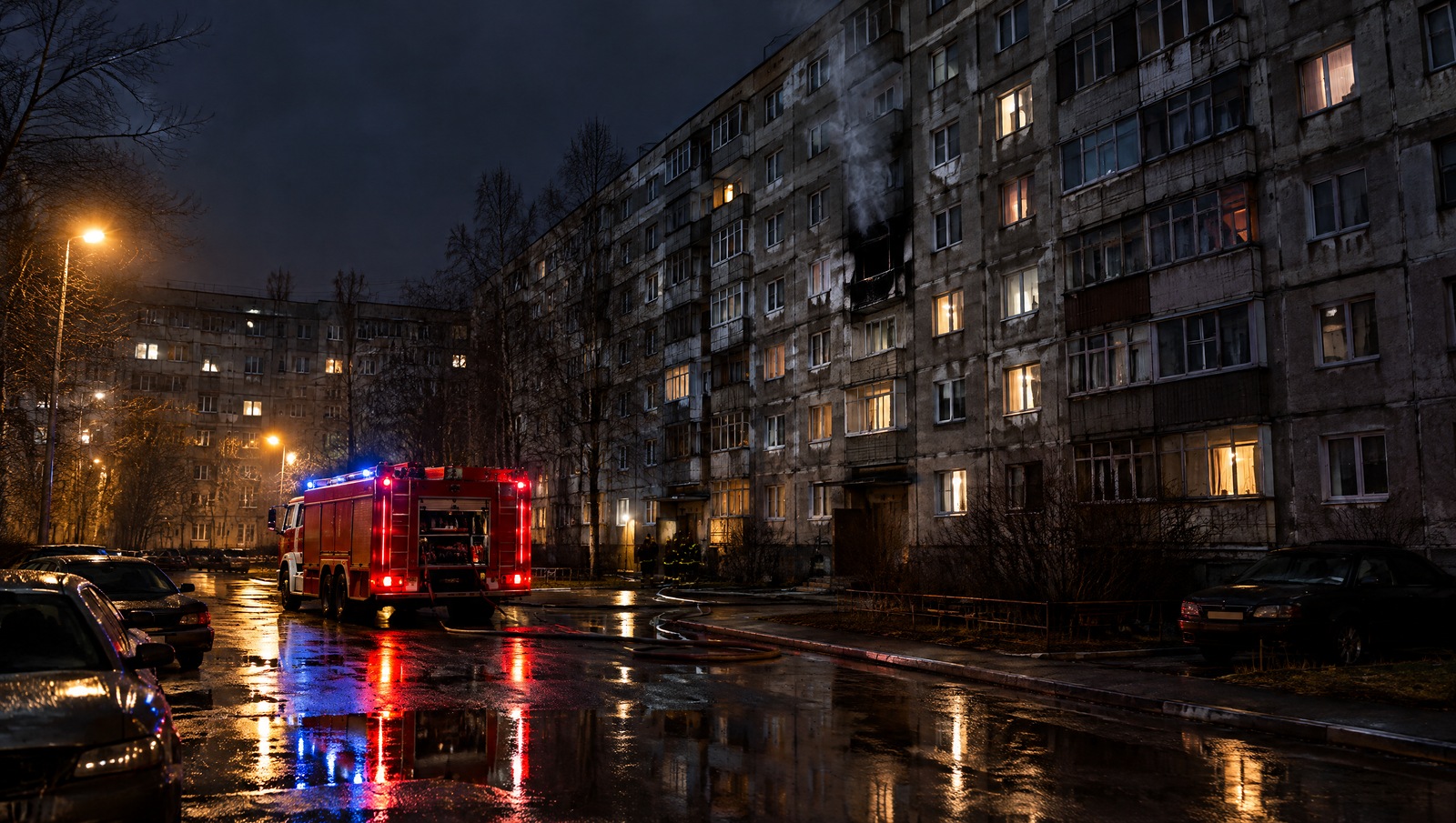 Две женщины и ребёнок пострадали при пожаре в квартире на проспекте Космонавтов