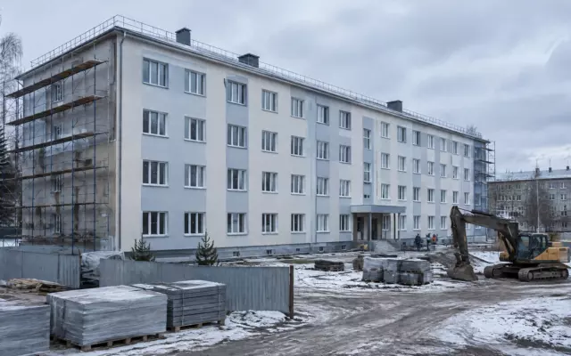 В Архангельске ремонт общежития медколледжа завершён на 97%, педагогического — на 84%