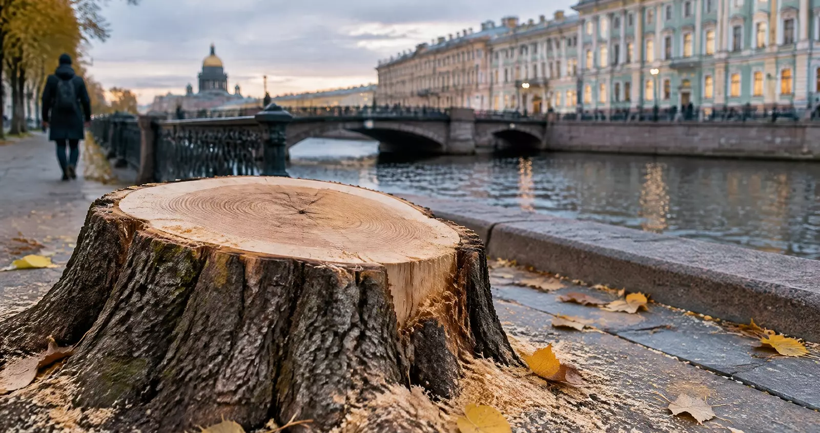 В центре Петербурга спилили тополь, которого называли последним берлинским